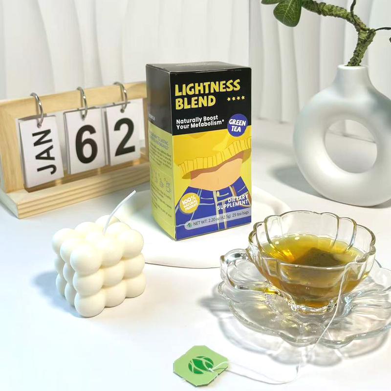 Bessence Lightness Blend Herbal Tea 25 Bags Green Tea Naturally Caffeine-Low Vegan & Non-GMO