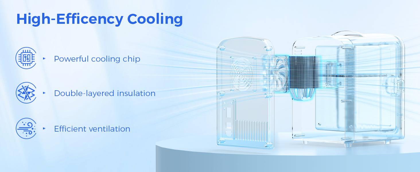 【TiktokShopSpringGlowUp】Antarctic Star Compact Refrigerator, Skincare Fridge With Dimmable LED Light Mirror,4L 12oz Capacity, Portable Small Refrigerator for Cosmetics, Skin Care and Food , Ideal for Bedroom, Car, Office & Dorm,Freon-Free & Eco Friendly