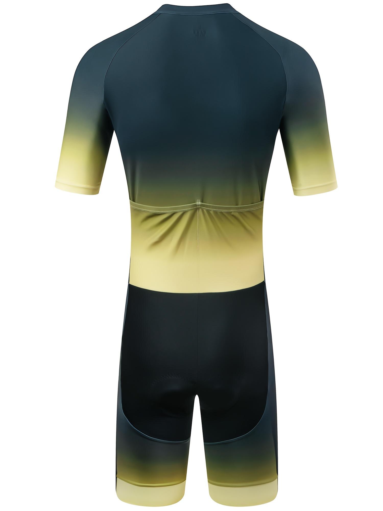 Summer new short-sleeved one-piece cycling suit. The integrated design conforms to human biomechanics. It is a professional training suit for mountain bikes and road bikes.
