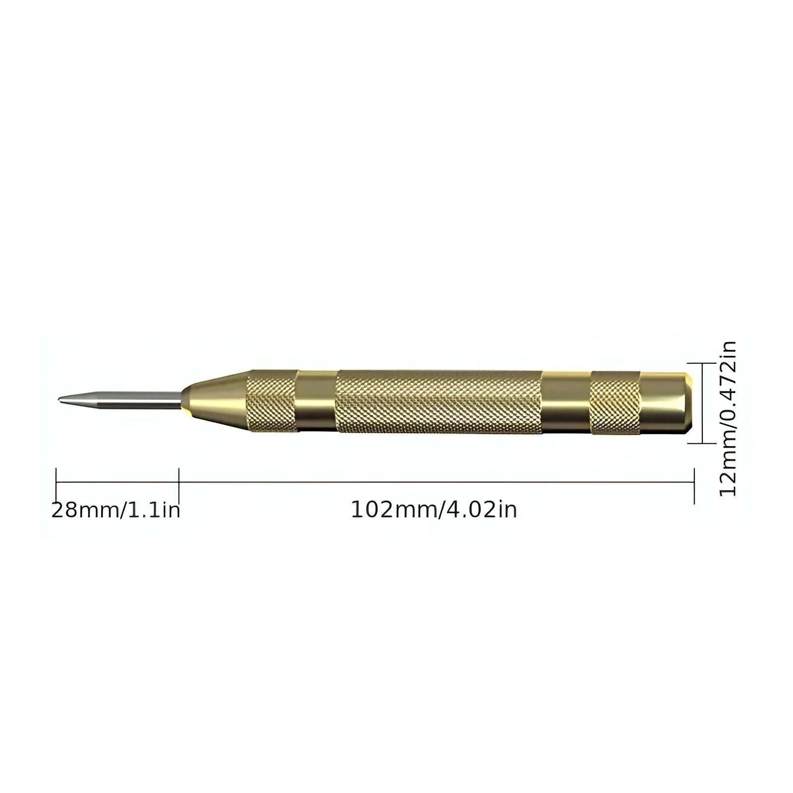 Industrial-Grade Automatic Center Punch Kit, Precision Metal Drilling Tool, Portable Impact Punch Set for Auto Repair & Home Toolbox, Emergency Glass Breaker & Hardware Maintenance.