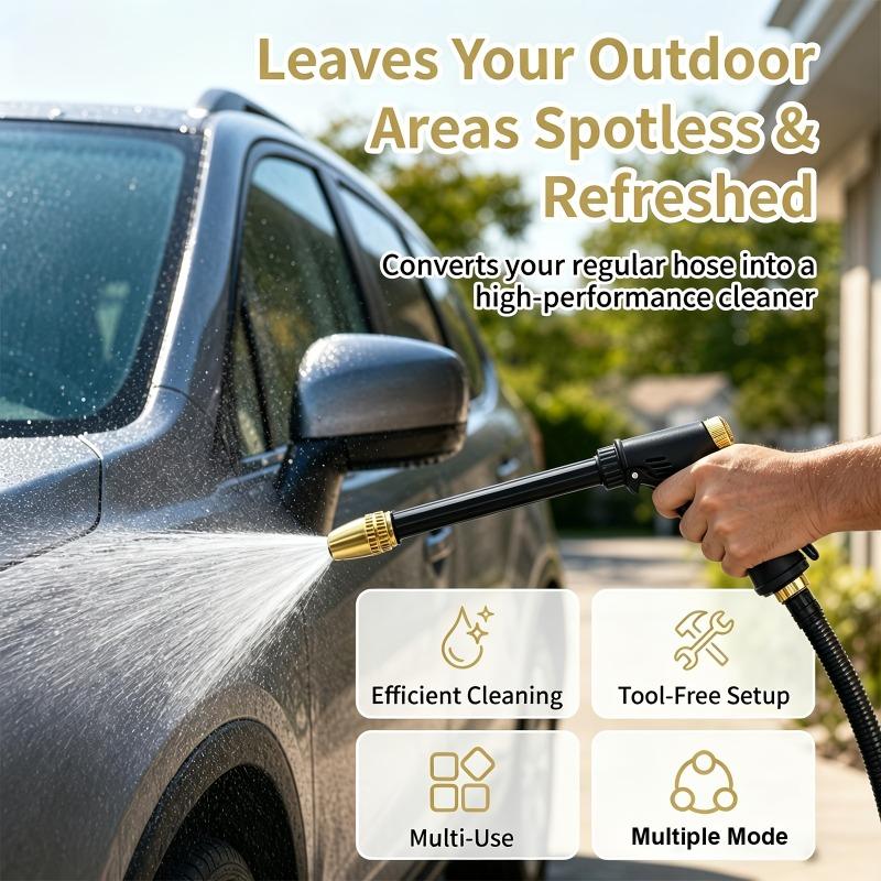 Home-Use High-Pressure Car Wash Gun, 2026 Upgraded Version Car Wash Gun and Garden Hose Sprayer, with Adjustable Spray Patterns, Suitable for Watering Plants and Vegetables as Well as Washing Cars, Garden Hose Pressure Washer, Car Wash Equipment
