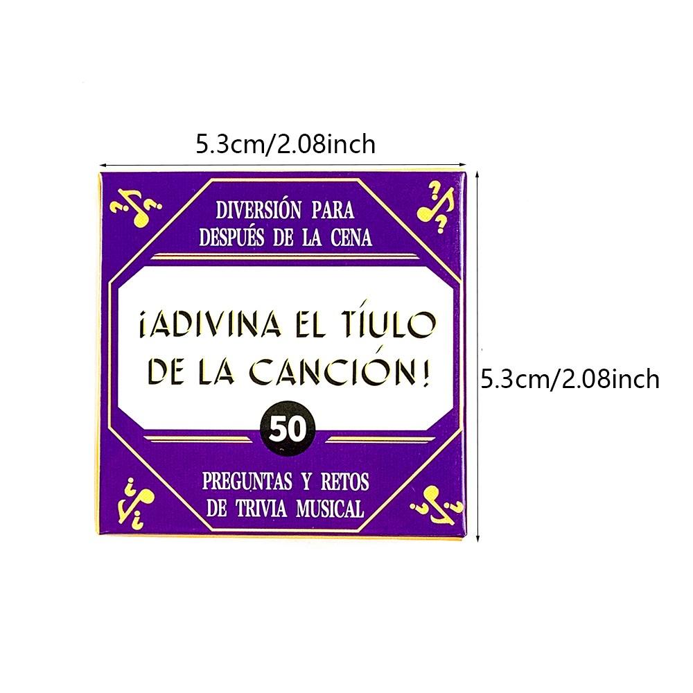 Guess Song Name! Interactive Party Game Cards, 50-Pack for Family & Friends Gatherings, Perfect for Festivals, Birthdays & Anniversaries
