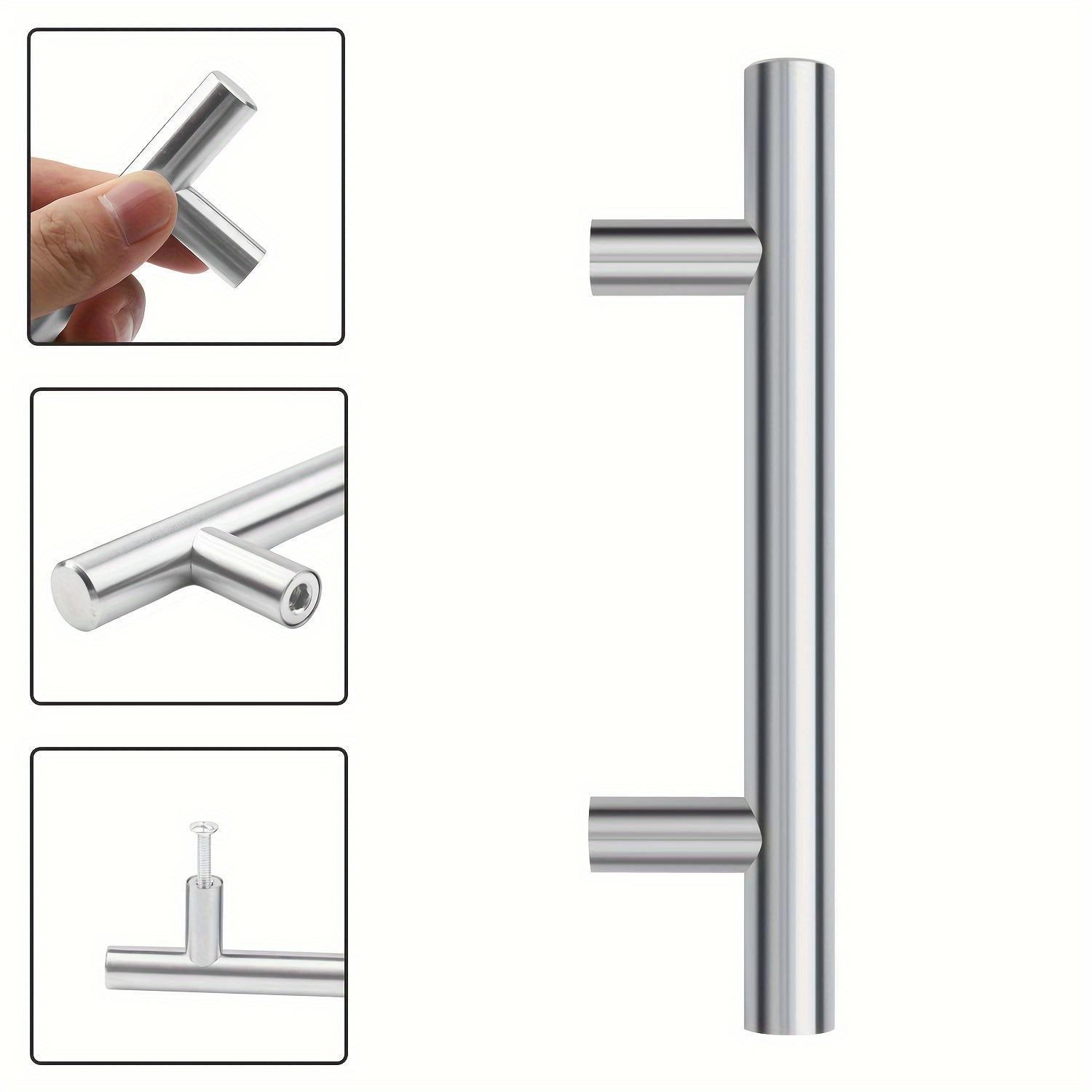 6 Pack Stainless Steel Cabinet Handles - 7 Inch Brushed Nickel Knobs, 5 Inch Center-to-Center, Modern Kitchen Hardware, Easy to Install Du Drawer Pulls, Minimalist Design, Sturdy Construction, High-Quality Surface Finish, Essential for Home Renovation