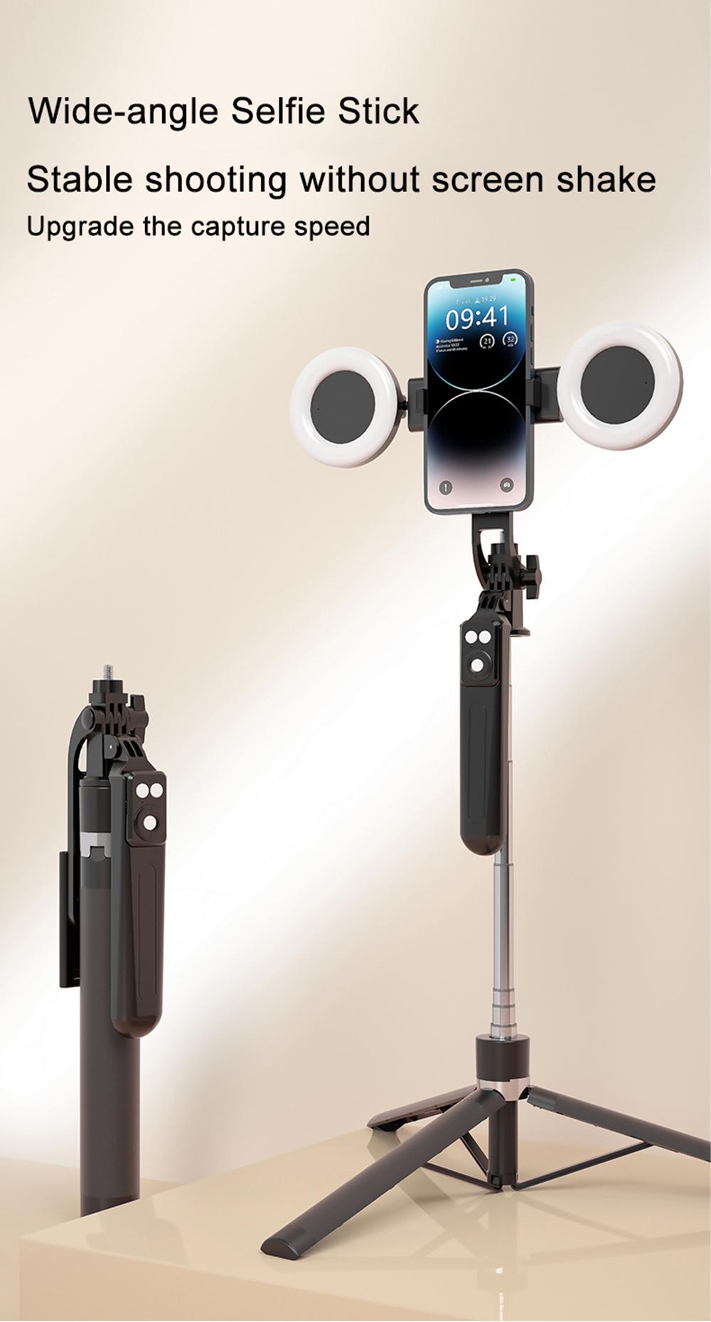 67" Phone Tripod Selfie Stick for iPhone, Samsung & Android, Upgraded Mobile Stand with Wireless Remote and Fill Light for Home & Outdoor Use, Support Camera Video Recording Remote, Short Video Scrolling, Cellphone Travel Photography Kit