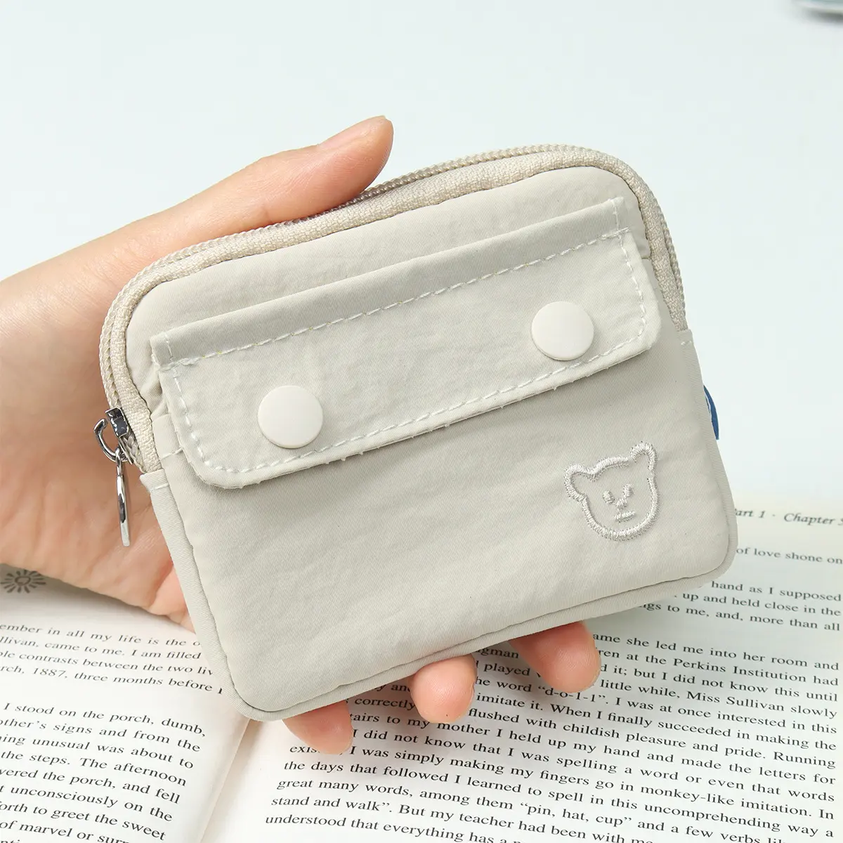 Waterproof zipper storage pouch, simple and large-capacity card holder and driver license handbag,back to school,back to school haul