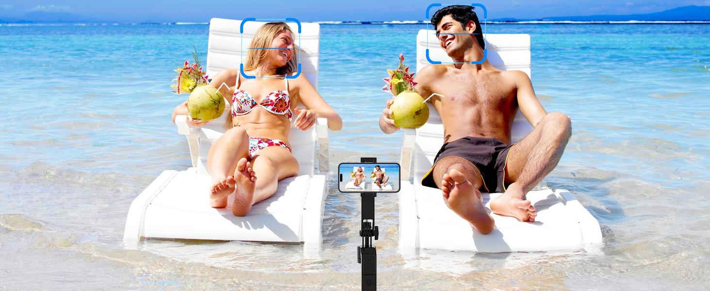 DreamPigeon VloggerPro Auto Face Tracking Selfie Stick Tripod with Fill Light, 360 Rotation & Gesture Control, 70.9" Extendable for iPhone TikTok Vlog Live Stream Video Recording