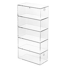 Acrylic 5 Levels Wall Mounted Acrylic Display Case, Shot Glass Display Case Cabinet, Wall Mounted Sunglass Organizer, Sunglasses Shelf