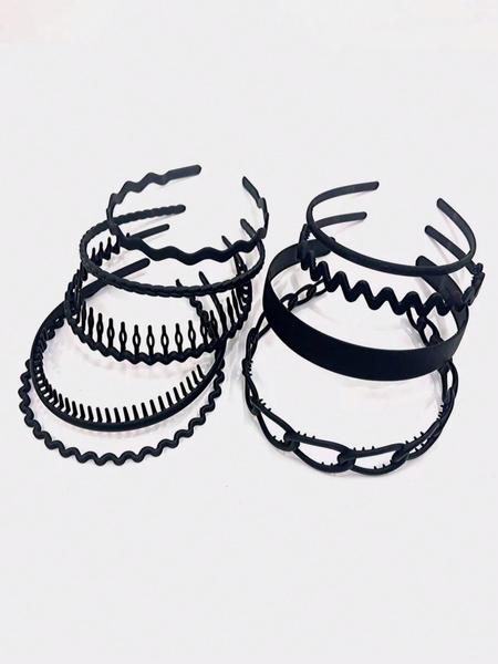 9pcs/set Multicolor Women's Simple Style Hollow out Design Hair Hoops, Casual Trendy Plain Hair Hoops, Fashionable Hair Accessories for Women & Girls for Hairstyle Decoration, Headbands