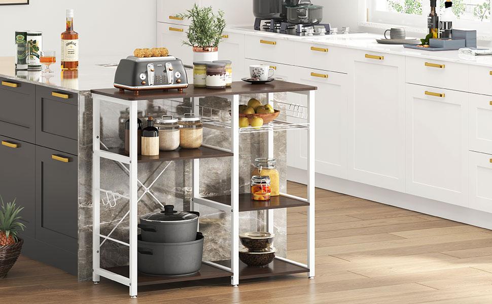 3-Tier Kitchen Baker's Rack Utility Microwave Oven Stand Storage Cart Workstation Shelf 3-Tier Kitchen Baker's Rack Utility Microwave Oven Stand Storage Cart Workstation Shelf