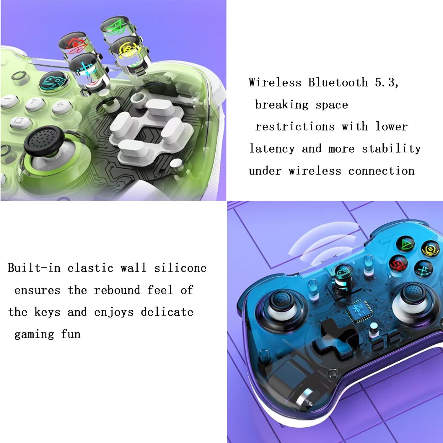 Multifunctional Bluetooth-compatible Game Controller, Mini Gaming Joystick for Android iOS PC Switch, Multi-Platform Game Pad, Portable and Convenient