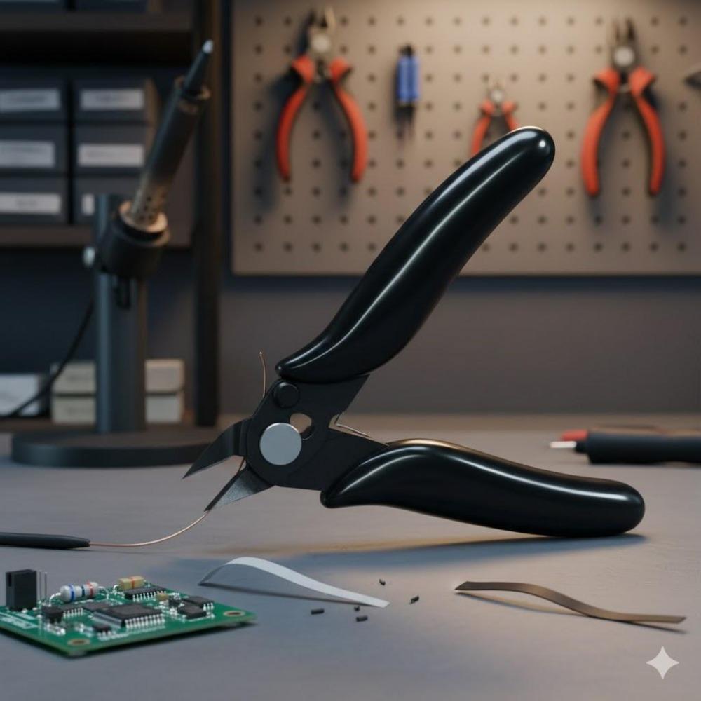 Professional Precision Cutting Pliers Set: Rust-Proof Durable Side Cutters with Safety Lock. Multi-Function Jewelry Soft Wire & DIY Craft Tool Kit Hand Tools for Model Making, Electronics Repair, Copper Wire Cutting.