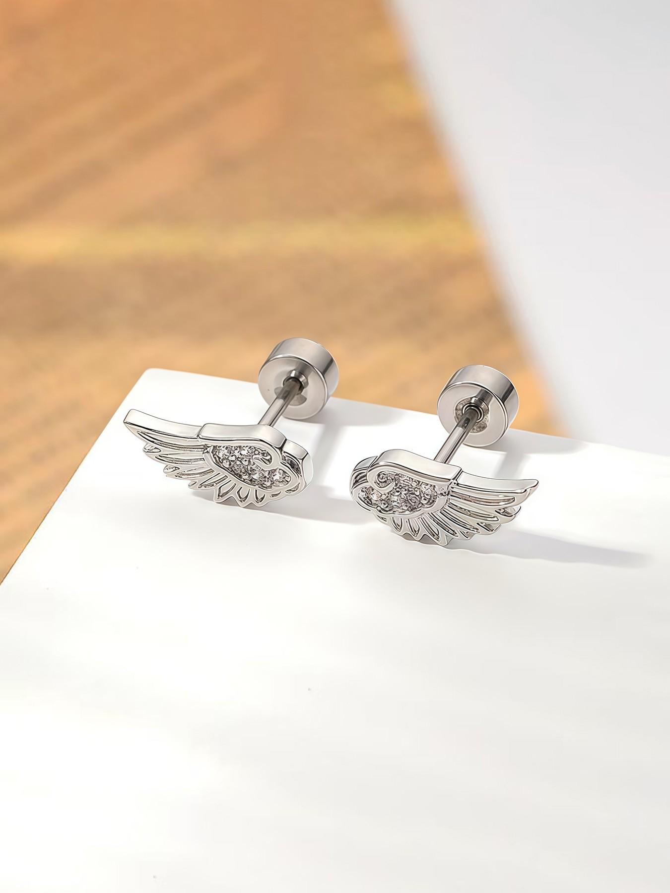 Elegant Angel Wing Earrings for Women Minimalist Daily & Party Jewelry Perfect Gift for Anniversary Birthday