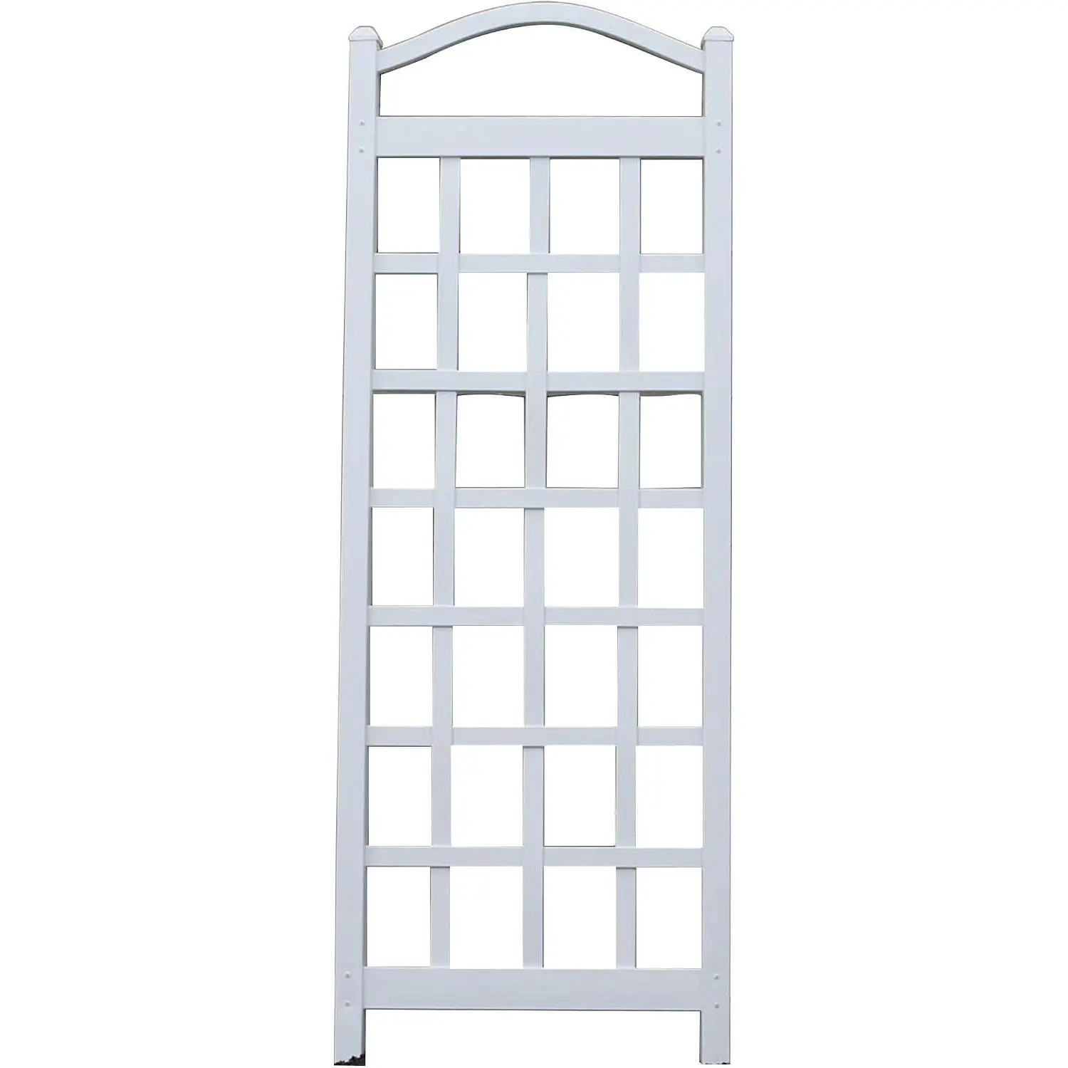 Cambridge Wall Mounted Garden Vinyl Trellis, 28" x 75", White | Plant Support Frame for Climbing Vines, Flowers & Vegetables, Decorative Indoor & Outdoor Grid-Style Lattice Stand