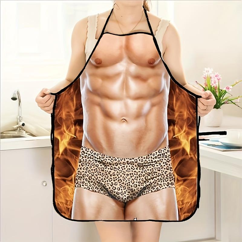 Perfect Body Fitness Muscle for Man Kitchen Practical Apron Good for Man Funny Apron Suitable for Festivals, Celebrations and Parties with Friends