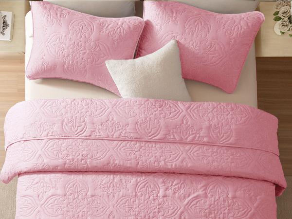 Whale Flotilla Soft Queen Quilt Bedding Set for All Seasons, Vintage Damask Ultrasonic Full Size Quilts Set, Lightweight Reversible Bedspread, Coverlet, Bed Cover with 2 Pillow Shams, soft microfiber home bedroom