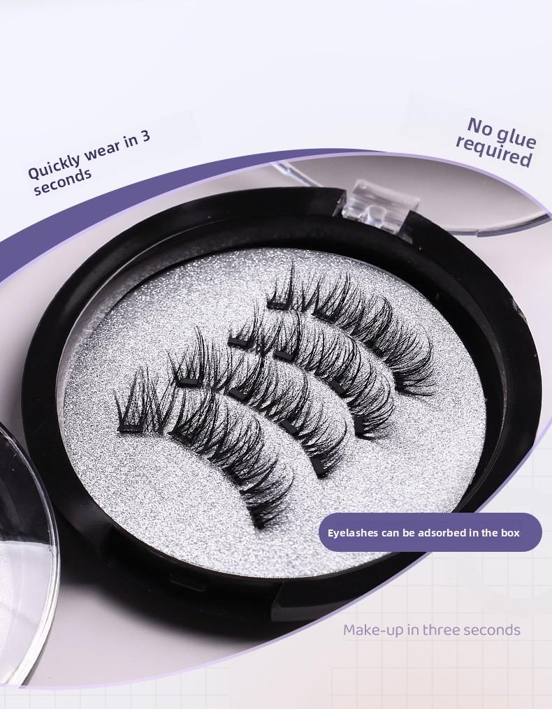 Magnetic False Eyelashes No Glue Required Soft Natural Look Reusable Magnetic Lash Set for Beginners Easy to Apply Daily Party Use