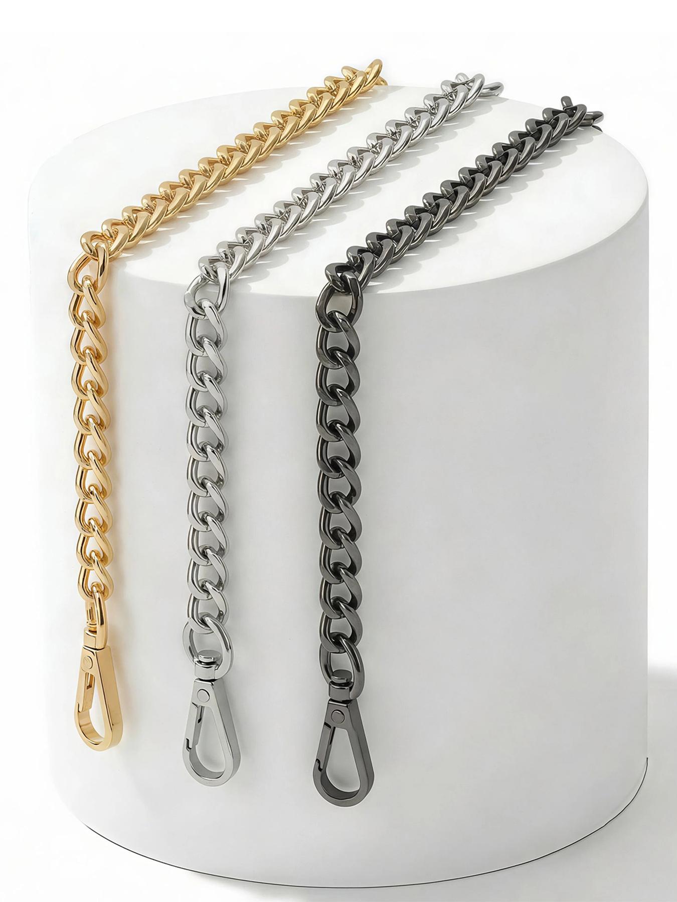 Metal Chain Strap, Purse Chain Straps Replacement, Handbags Chain Handles for Shoulder Bags, Purse DIY Crafts