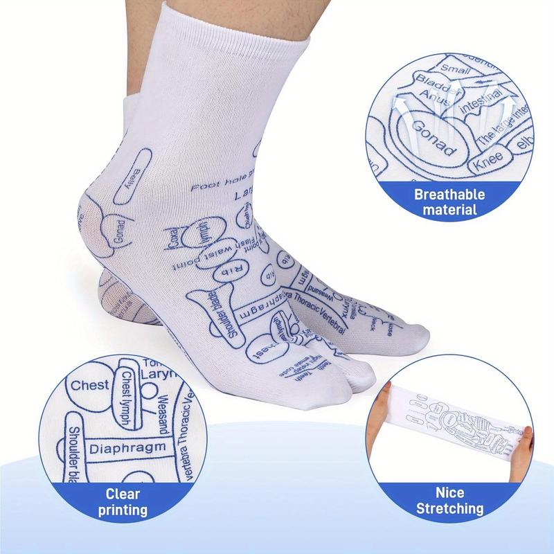 Reflexology Bliss Sock Set - Relieves Body Stress & Aches with Massage Tool, Acupressure, Feet Acupuncture Point Massage Pen, and Trigger Health & Wellness - Promotes Relaxation, Improves Circulation, and Boosts Energy