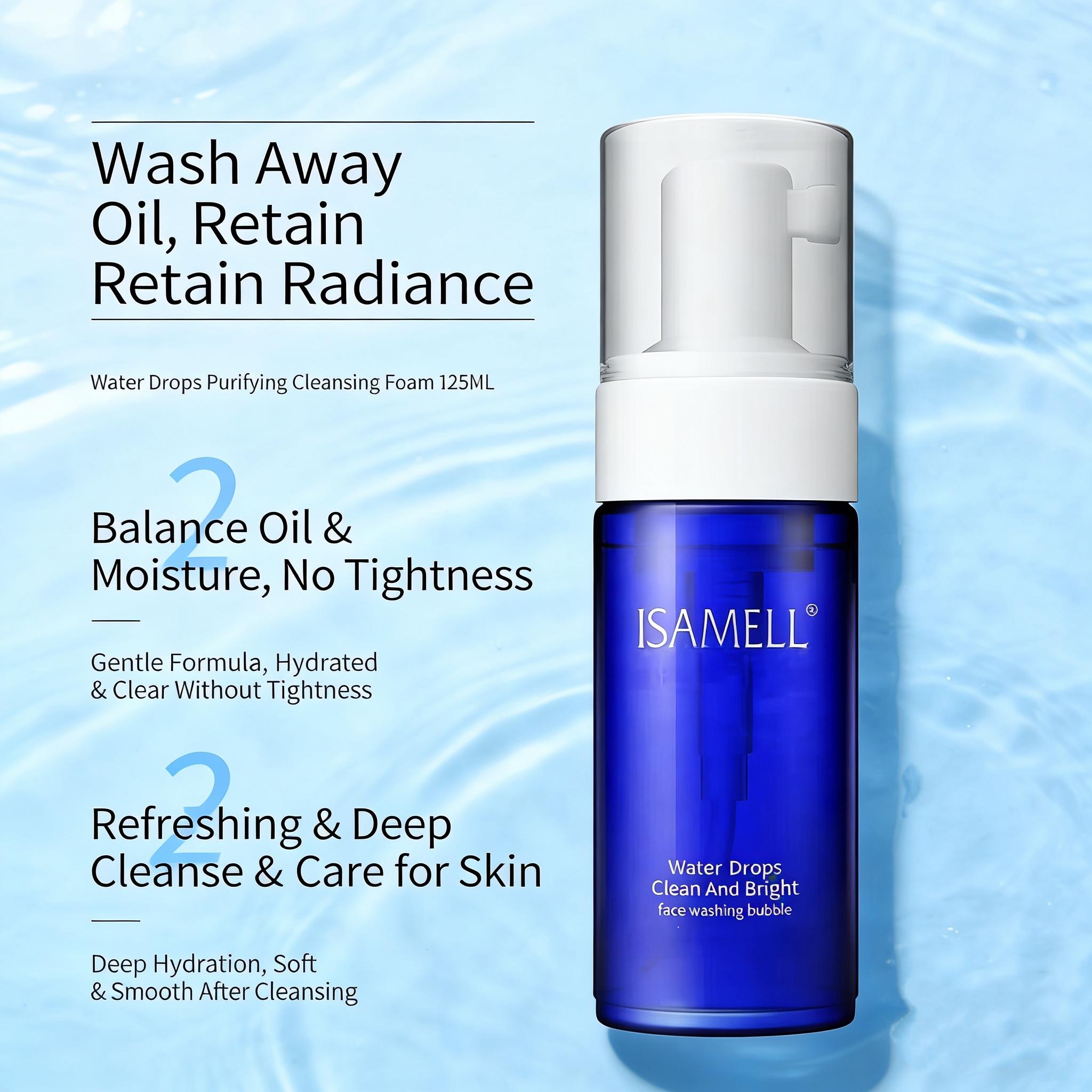 Amino Acid Face Wash Mousse, Deep Cleansing Foam for All Skin Types, 125ML, Suitable for Men and Women, Gentle and Effective