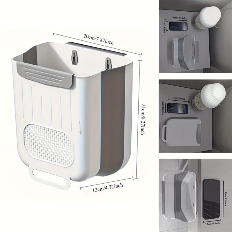 Wall-Mounted Foldable Kitchen Trash Can, Space-Saving Waste Bin, Easy-Clean Garbage Disposal, Perfect for Small Kitchens