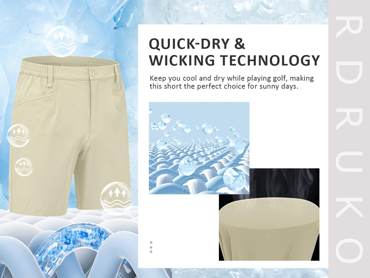 YSENTO Men's Golf 4-Way Stretch Mens Shorts 7 Inch Inseam Dry Fit Dress Casual Work Chino Lightweight  with Elastic Waist Quick-Dry Pants  LGBT Wimbledon  #US OPEN TENNIS #dealsforyoudays