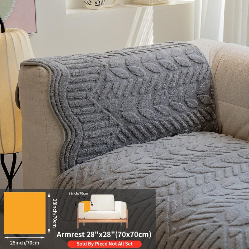 Modern Style Pet-Friendly Sofa Cover, Soft Sofa Protector, Anti-Slip Dustproof Cat Scratch Protection, Cotton Velvet Cushion Pad