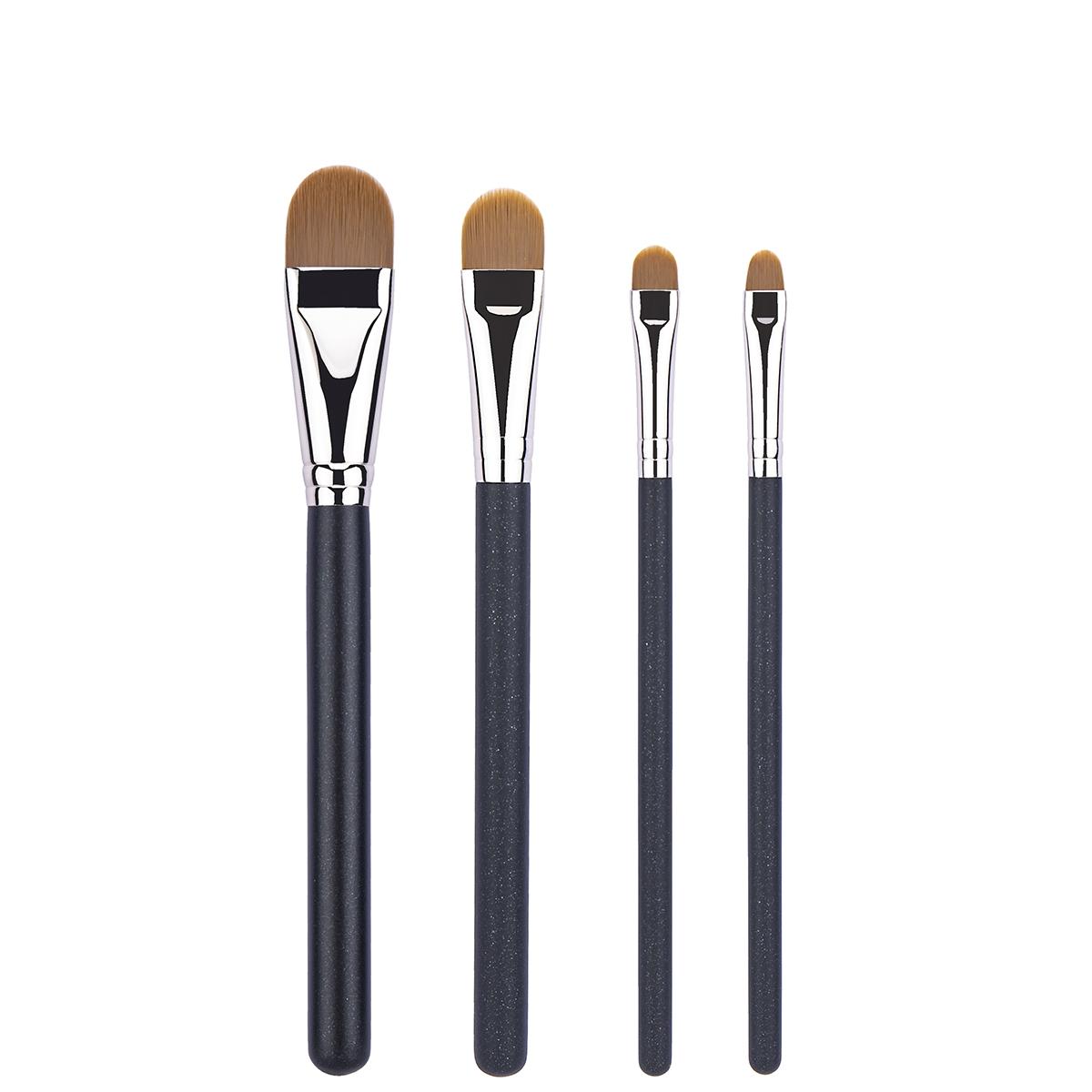 4pcs Ultra-Thin Foundation Concealer Makeup Brush, Professional Liquid Foundation Cream Tool, Precision Application for Flawless Finish