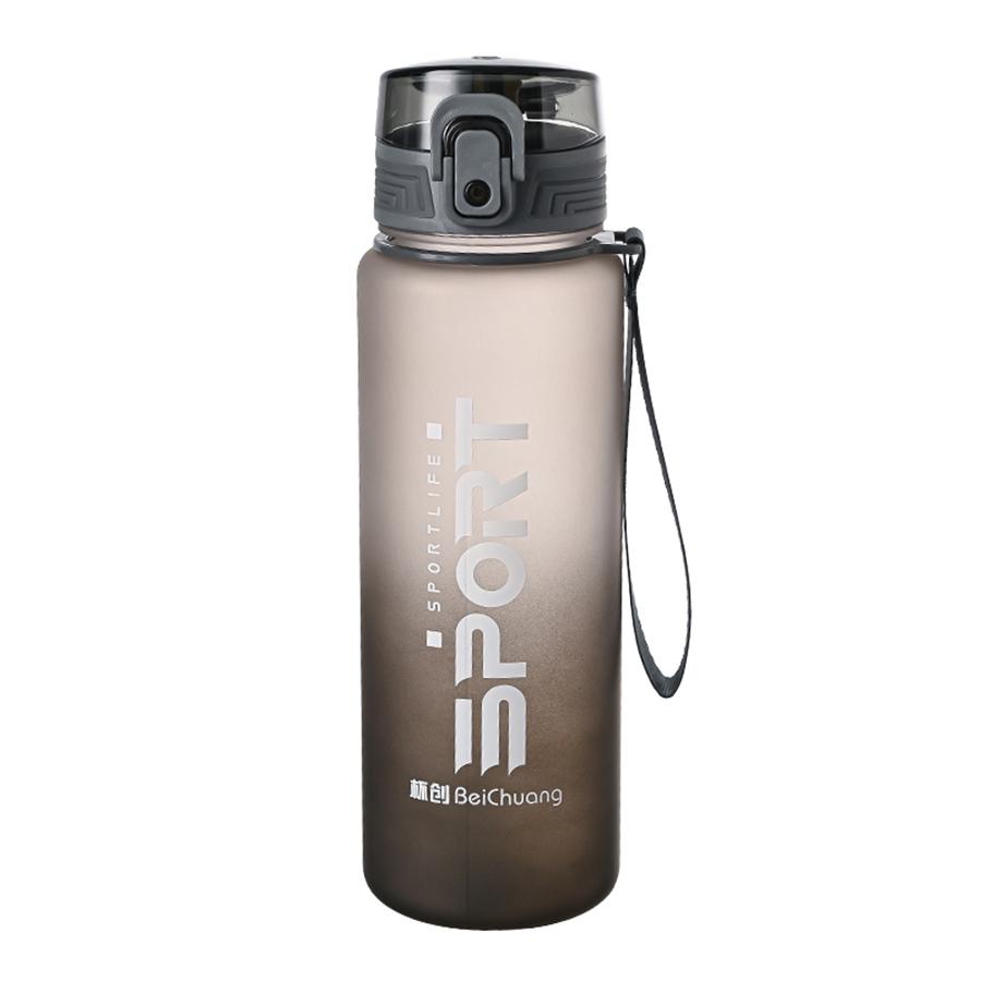 650ML Gradient Sports Water Bottle with Lid, Leak-Proof Plastic Drink Bottle, Portable Outdoor Fitness Cup for Gym, Travel, Coffee, Tea, Juice