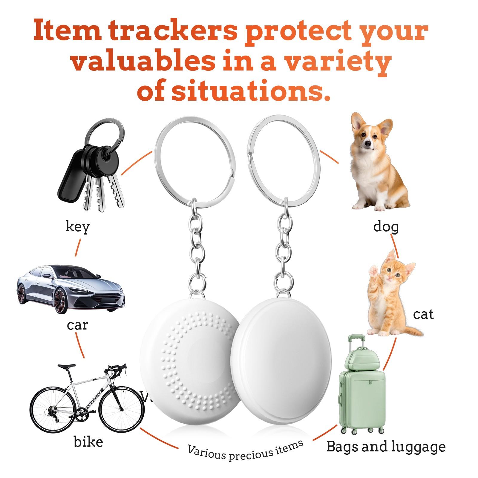 1/2/4pcs Keychain Item Locator, No Monthly Fee, Best Tracker, Lost Prevention Device, Supports Apple Find My (iOS Only), for Keys, Pet Collars, Luggage