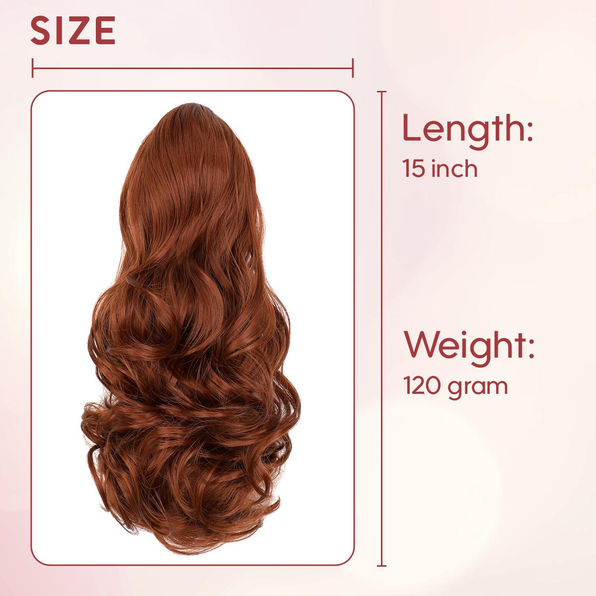 Lansigreen Lovely Ponytail Extension 15inch Short 120g Curly Drawstring Pony Tails Hair Extension Synthetic Hairpieces for Women Daily Party Summer Vibes Wavy Soft Style