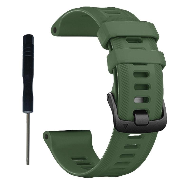 1 Pcs Casual Silicone Watch Band for Garmin Forerunner 955 Smartwatch Replacement Accessories Watch Straps (Strap Only, Watch Not Included)