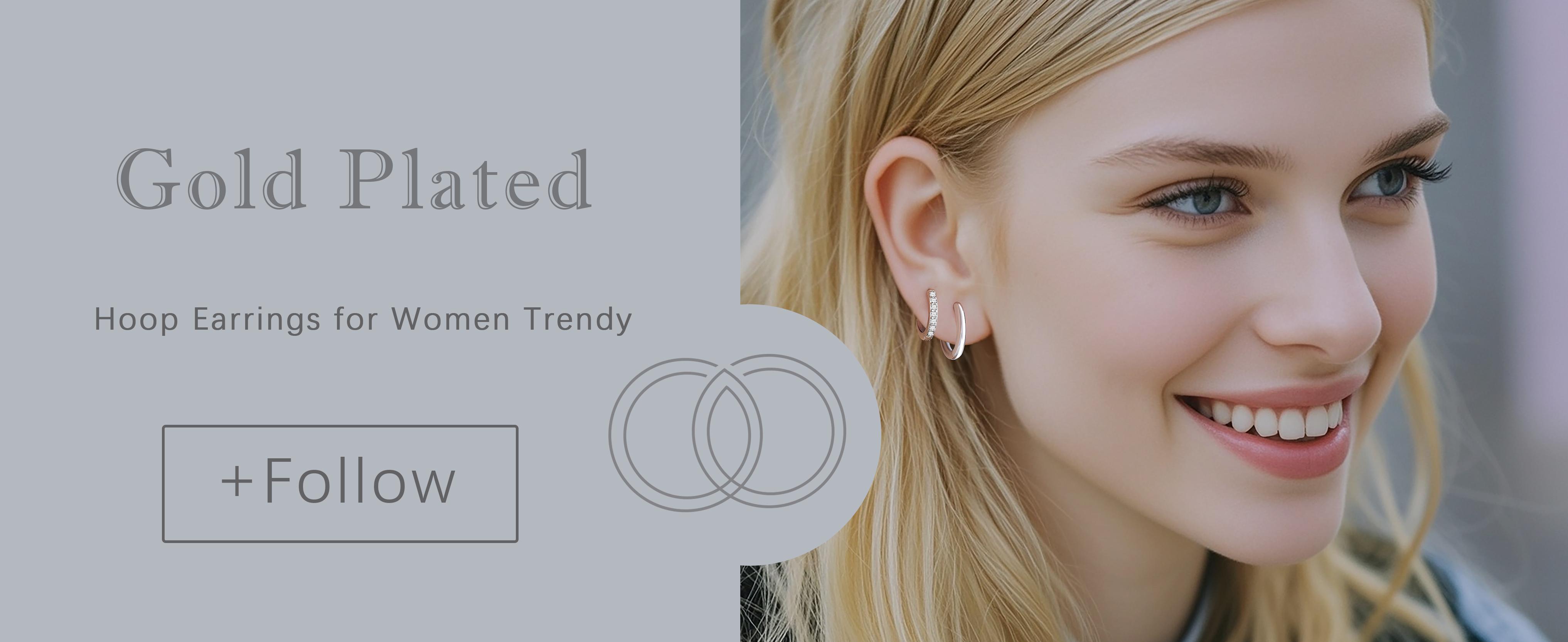 925 Sterling Silver Hypoallergenic Earrings Set, Dainty Stud Huggie Earrings Small Hoop Earrings for Multiple Piercing small hoop