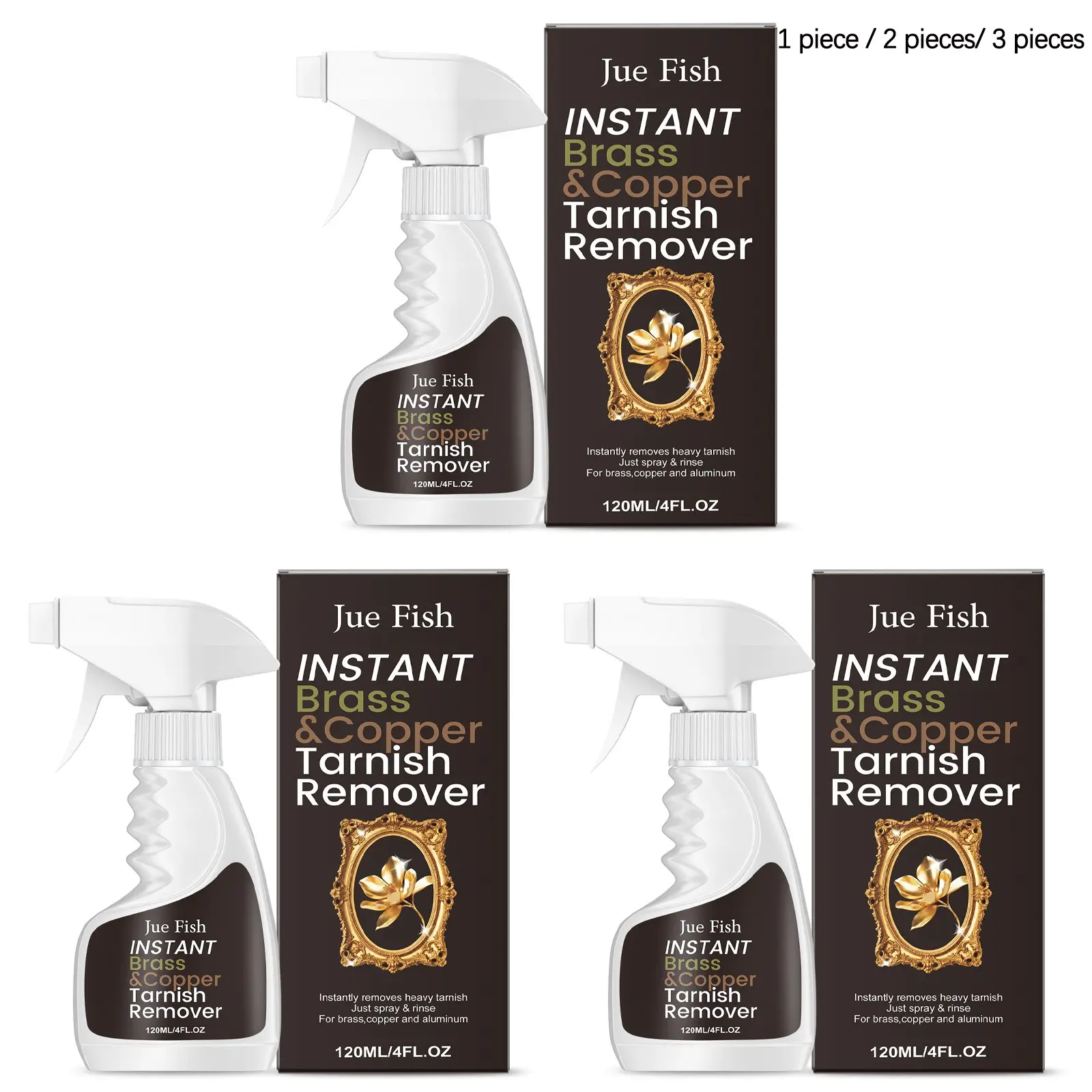 Copper Rust and Tarnish Remover Polish (120ML/120ML*2/120ML*3), Cleans and Brightens, Removes Surface Stains and Rust, Hardware Maintenance Polish