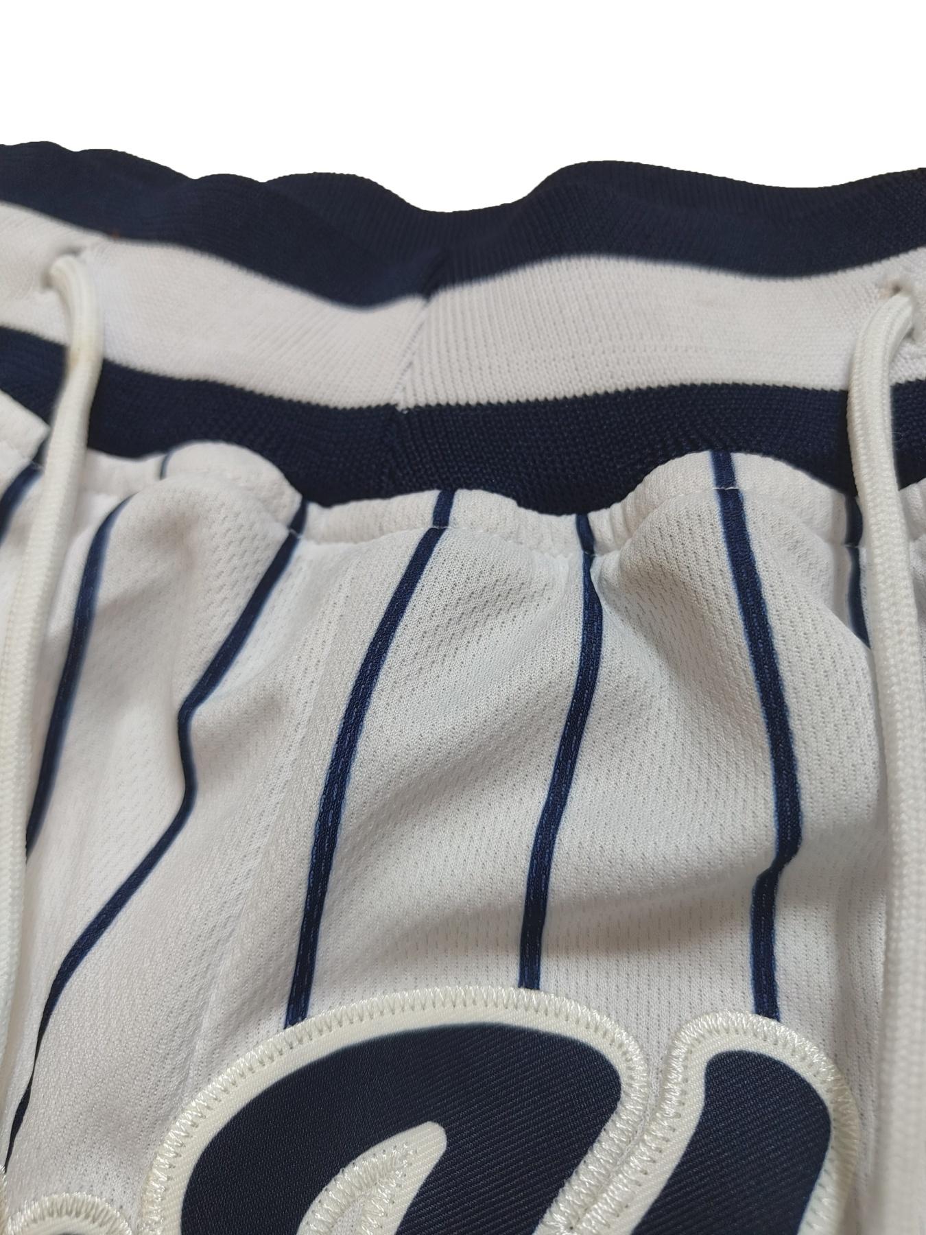 Men's Number Embroidery Pocket Elastic Waist Sports Shorts, Casual Breathable Comfortable Shorts for Outdoor Basketball Game Training Running, Men's Sportswear for All Seasons, Athletic Shorts, Stripes Print Shorts