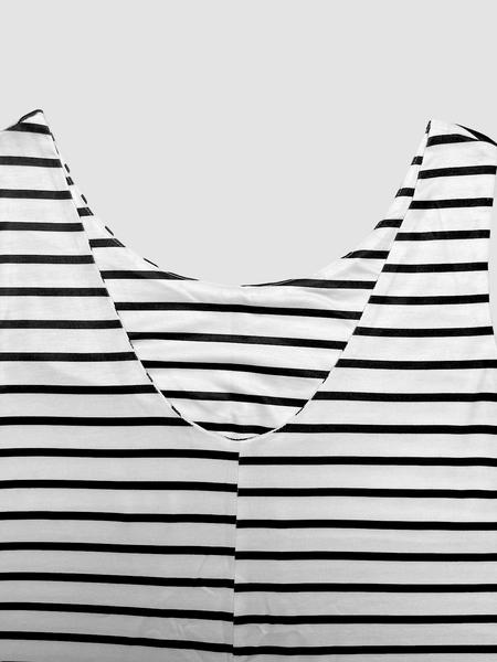 Women's Striped Print   Jumpsuit, Casual Comfy Sleeveless Jumpsuit for Spring & Fall, Women's Jumpsuit for Daily Wear