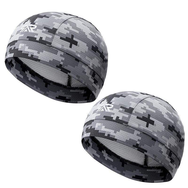 Soft Helmet Liner Beanie, Stretchy Helmet Hat, 2 Counts/set Breathable Cooling Mesh Cycling Motorcycling Hat, Outdoor UV Protection Cap for Men & Women