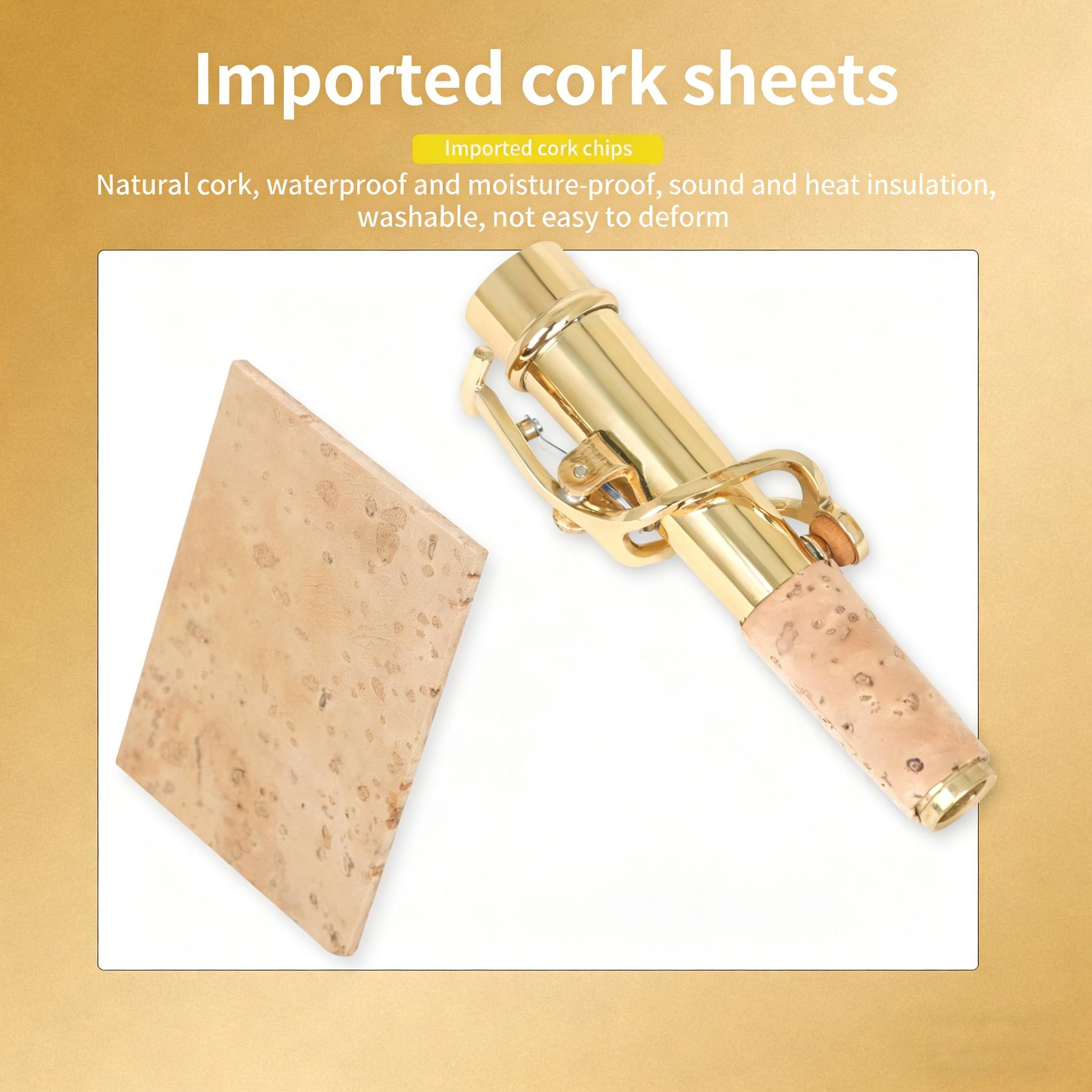 Hk-Lade High-Quality Hk-3 Alto Saxophone Mouthpiece + Cork, Premium Musical Instrument Accessory, Durable Paper Box Packaging