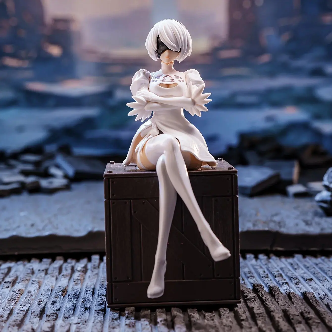 Nier 2B Anime Action Figure Model Statue Desktop Ornament Collectible Small Gift Halloween Christmas Valentine's Day Gift Decoration