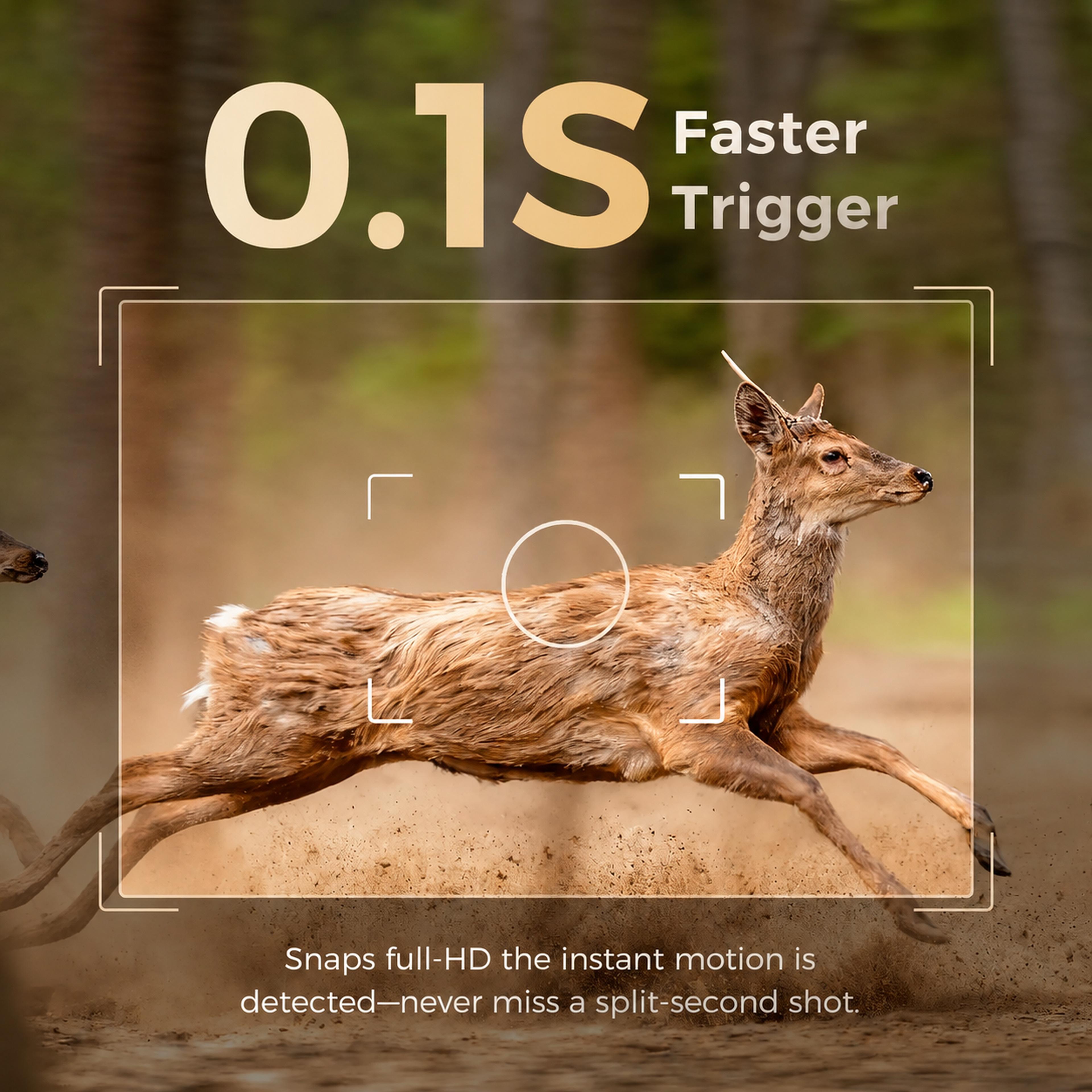 GMOX 4G LTE Solar Trail Camera for Hunting, 48MP 2K Live Feed, 0.1s Fast PIR Trigger, Low-Glow Night Vision, IP66 Waterproof, APP Remote Control, Built-in data Cellular Card (No WiFi) power cord