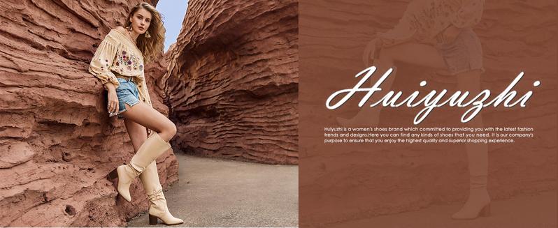 Coutgo Womens Pointed Toe Mid Chunky Heel Side Zipper Knee High Boots Tall Booties Coutgo Womens Pointed Toe Mid Chunky Heel Side Zipper Knee High Boots Tall Booties