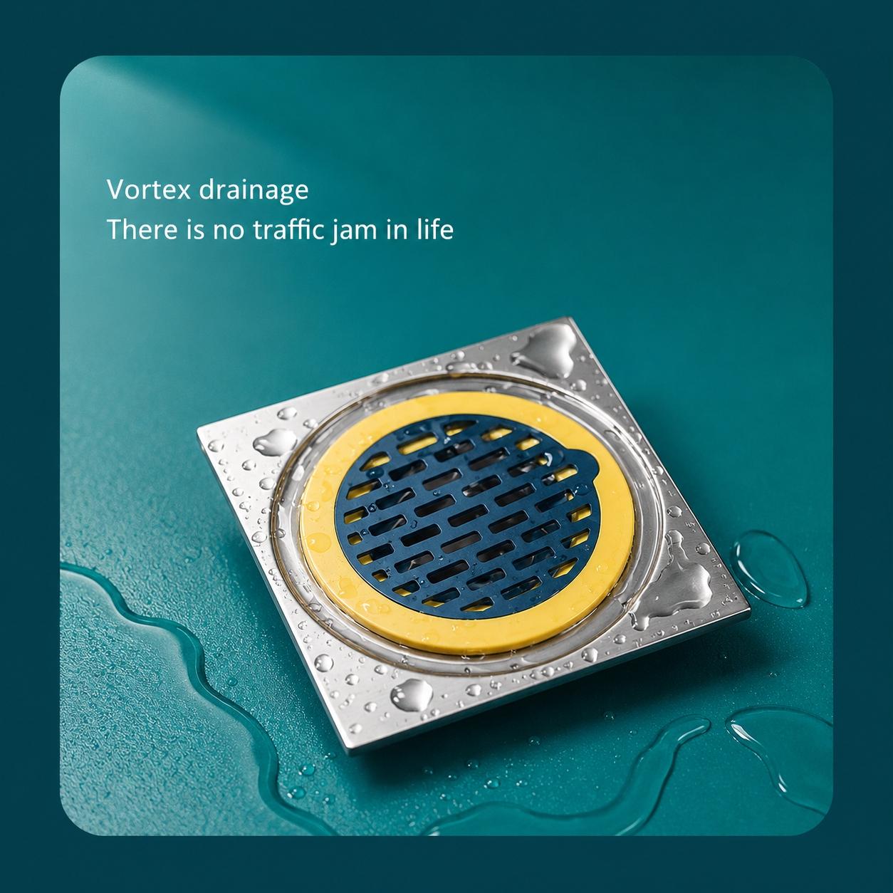 Upgraded Stainless Steel Shower Drain Cover with Removable Hair Catcher, Dual Seal Anti Odor Core, Non Slip Bathroom Kitchen Floor Drain Protector, Rust Proof Clog Prevention Essential