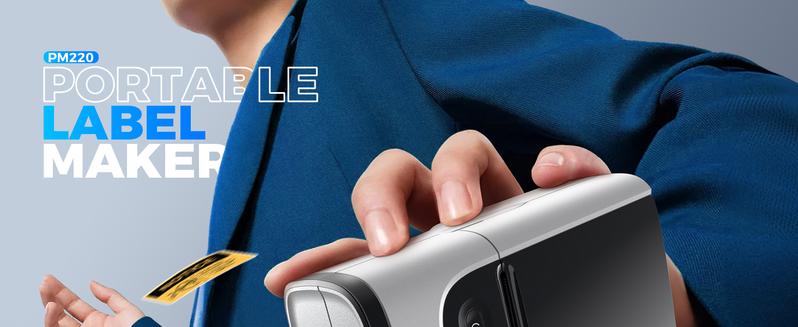 PM220 Label Printer with tape,Portable Thermal Printer,Bluethooth Label Printer,for Address, Logo, Clothing, Mailing, Sticker Printer for Phones & PC