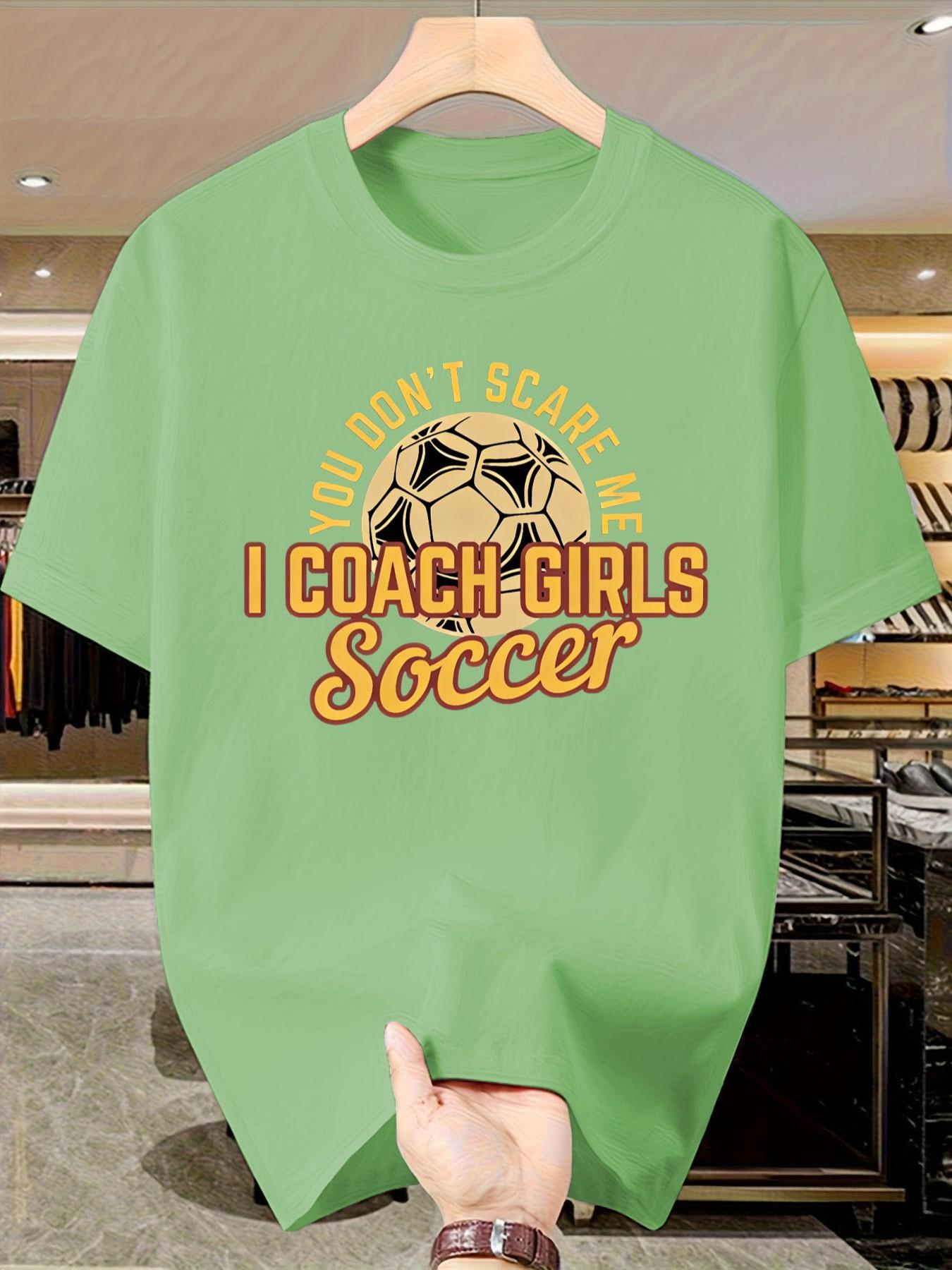 Football Coach Gift Choice! Women's Soccer Theme Personalized T-Shirt, Slim-Fitting Short Sleeve Casual Top for Training and Daily Wear