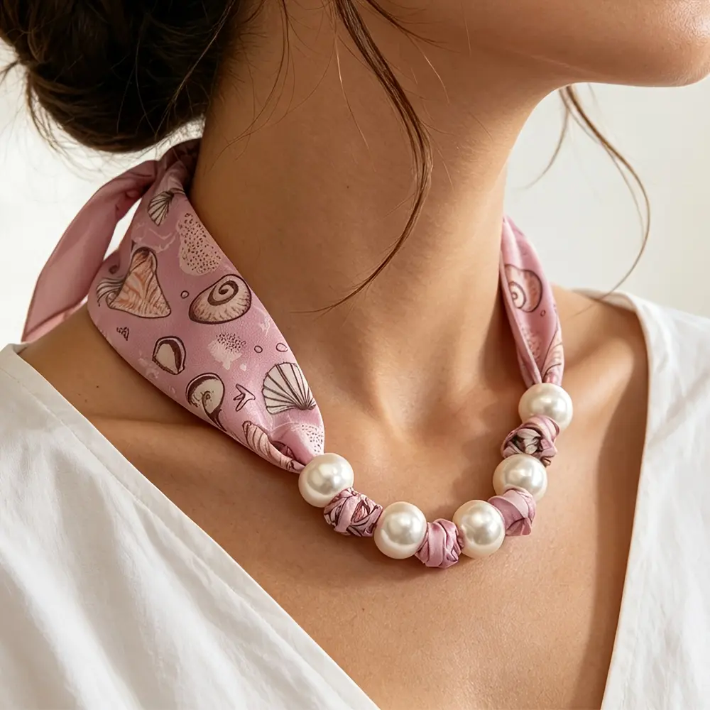 Printed Bohemian Slim Long Scarf - Party Wear Commuter Acc. Scarf Prop, Versatile Elegant Party Accessory