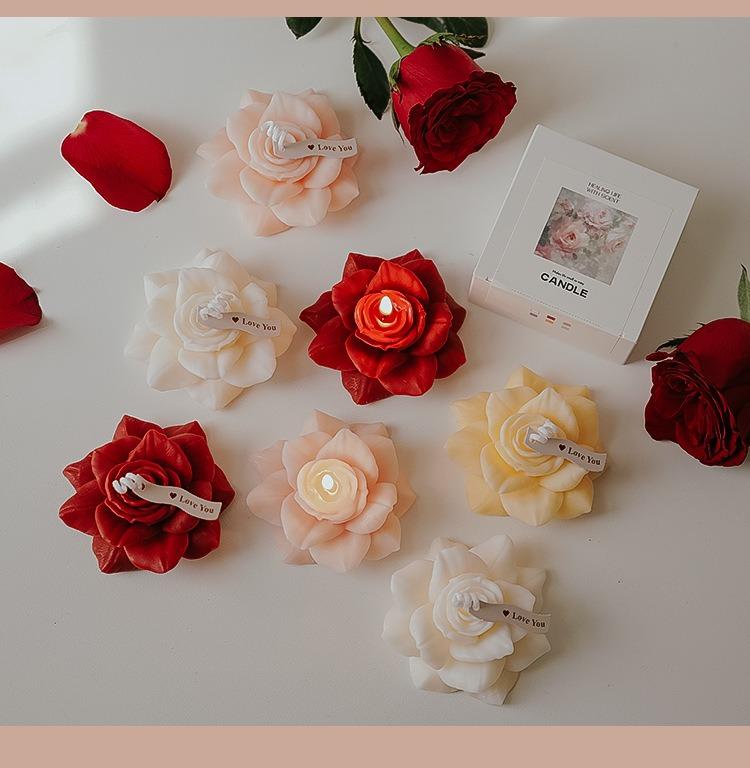Mother's Day Rose Scented Candle - Handmade Aromatherapy Gift, Elegant Home Decor & Tabletop Centerpiece, Cozy Ambiance for Living Room, Bedroom, Ideal Souvenir for Mom, Holiday Gift, Birthday, Anniversary, Wedding Party Favor