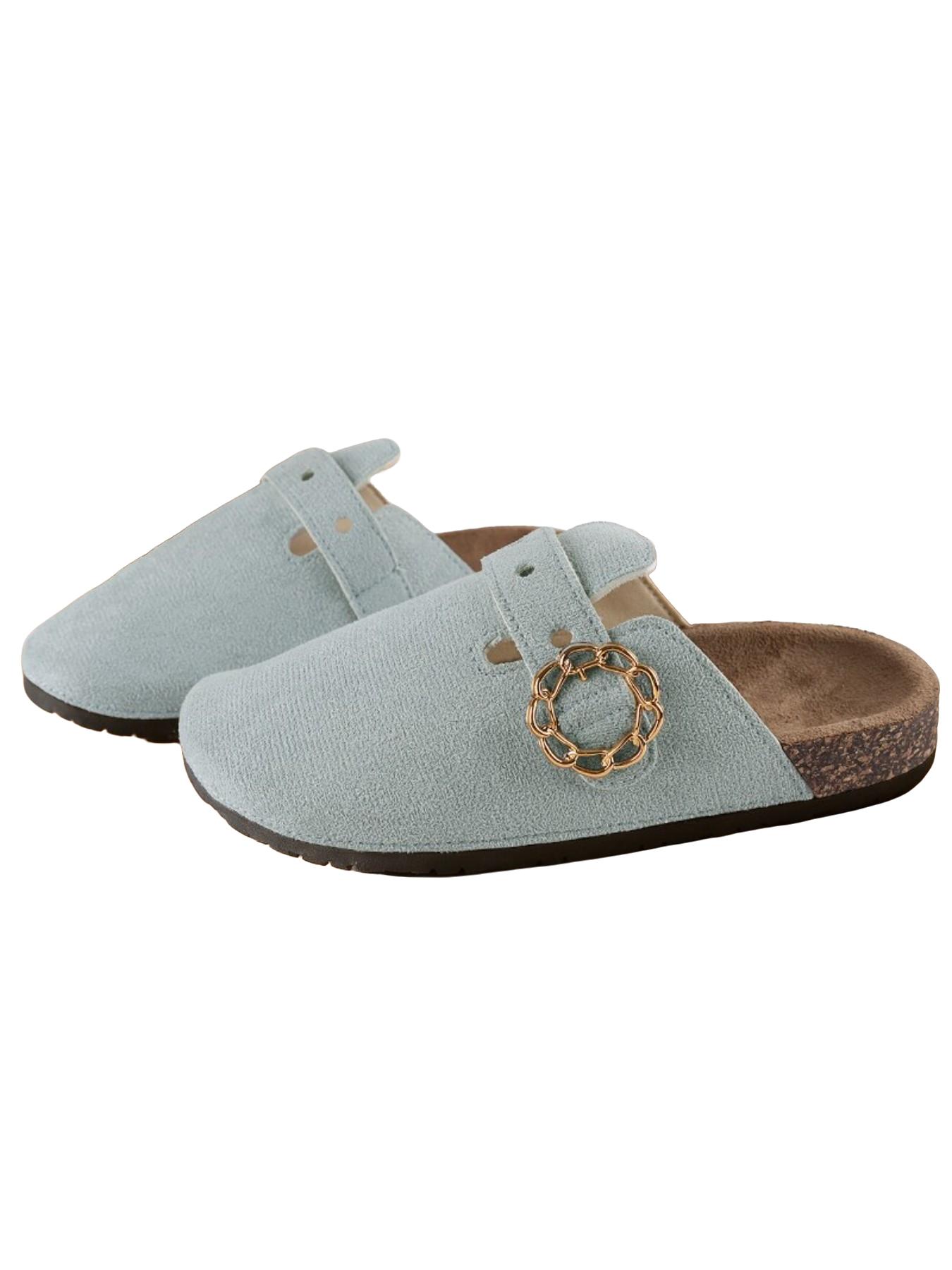 Women's Slip-On Mules, Macaron Color Perforated Sandals, Breathable Lightweight, Non-Slip Sole, Casual Daily Wear, All Seasons