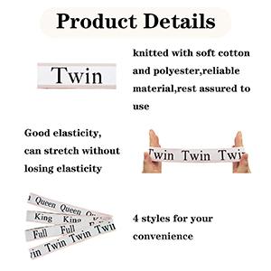 20 Pieces Bed Sheet Organizer Bands, Sheet Organizers and Label Bands, Sheets Organizer for Closet, Sheet Label for Bedding, Sheet Keepers Labels Bedding (Queen,KingTwin,Full)