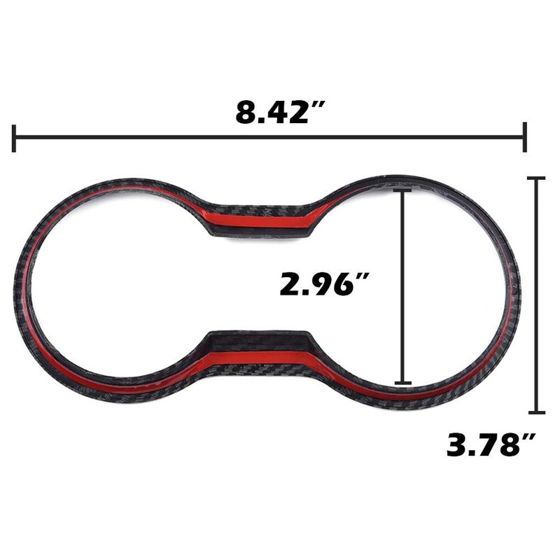 CROSSDESIGN CUP HOLDER COVER FIT FOR FORD MUSTANG 2015+ INTERIOR TRIM MOLDING-T