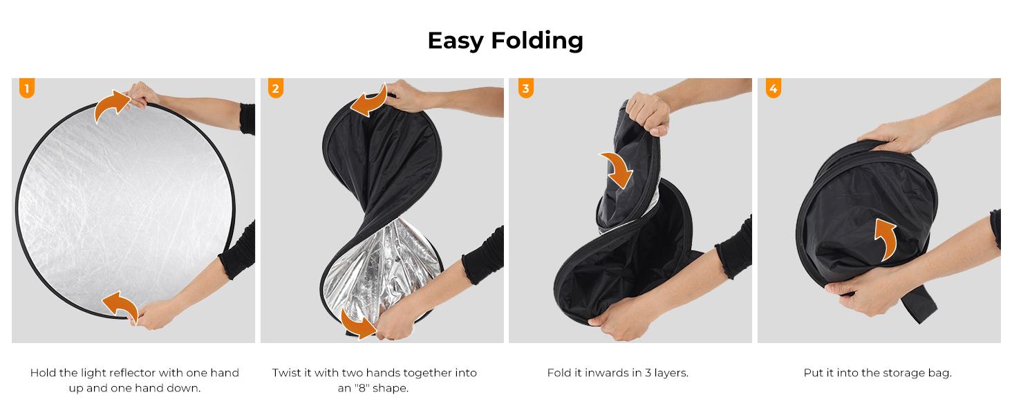 5-in-1 Reflector, 30cm/60cm/80cm, Beauty Soft Light Board Photography Reflector, Portable Fable Softbox, For Photography, Suitable for Studio Use