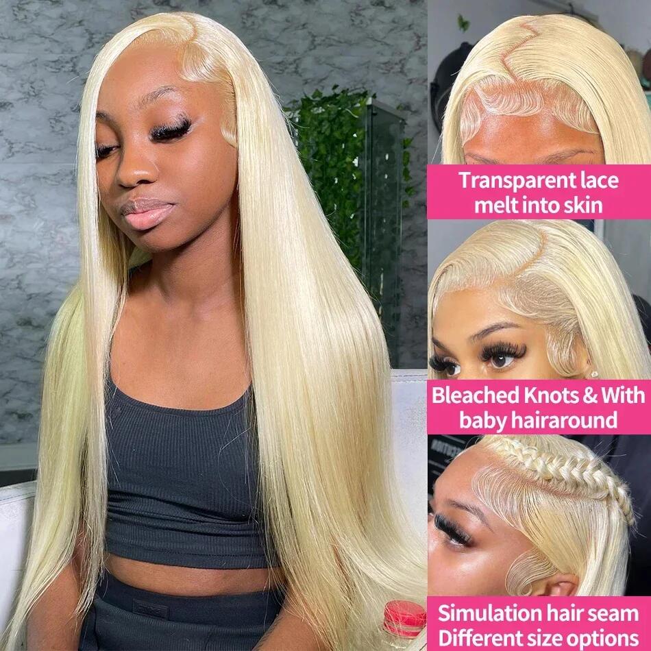 【26‘’ Blonde =$139】Tahikie 613 250% Density Blonde HD Front Lace Bob Wig 13x6 Straight Frontal Human Hair Wigs For Women Pre Plucked Natural Hairline With Baby Human Hair Wigs